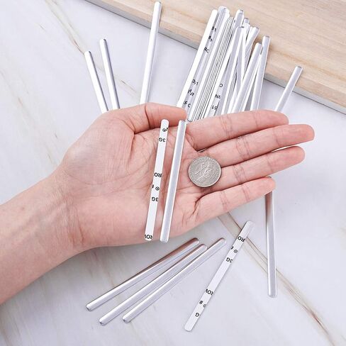 Elecrelive 50pcs Aluminum Strips Straps 8.5cm/3.34'' Nose Bridge Strip Nose Bridge Bracket DIY Wire for Mask Handmade Nose Clips Making Sewing and Crafting in Saudi Arabia