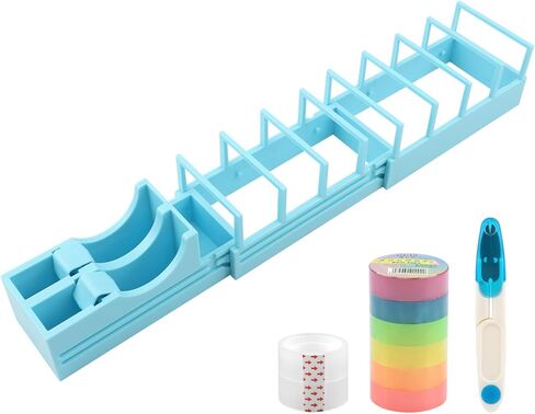 Tape Dispenser for Gift Wrapping, Prepares 18 Tape Strips Fast, Blade-Free Cutter Fits Standard, Washi & Double-Sided Tapes in Kuwait