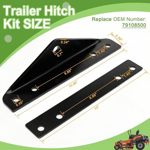 79108500 Trailer Hitch Kit Compatible with Gravely ZT HD, Compact-PRO, PRO-Turn Z/ZX, Ariens Zenith Models, Heavy Duty Towing Attachment for Lawn Care in Kuwait