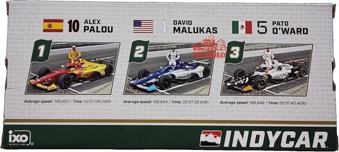 مجموعة IXO 2025 500 Podium 3-Car Victory Row Collectors Palou Malukas O'Ward بمقياس 1:64 نموذج دييكاست IND64030 11613 للبالغين قابل للجمع in Kuwait