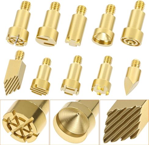 QWORK Pyrography Wood Burning Tips – 23Pcs Multifunctional Copper Crafting Set for Wood, Leather, and Cork Engraving in Kuwait