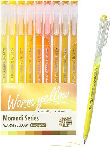 9 Colored Gel Pens Set, 0.6mm Fine Point for Black Paper & White Paper, Pens for Journaling, Adult Coloring Books, Bible, Drawing, Note Taking, Art & Journaling Supplies (Highlights Color) in Kuwait