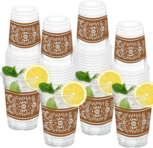 50pcs Cielito Lindo Party Cups, 12oz Mexican Clear Plastic Cups for Mexican Dinnerware Birthday Party Decorations Favors Wedding Supplies in Kuwait