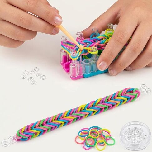 SULIKJHUI 2000 Pcs 0.43x0.23 Inch Clear S Clips for Loom Bracelets, Plastic Bracelet Clips & Connectors, DIY Jewelry Making Supplies for Kids & Adults in Kuwait