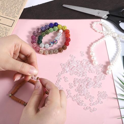 SULIKJHUI 2000 Pcs 0.43x0.23 Inch Clear S Clips for Loom Bracelets, Plastic Bracelet Clips & Connectors, DIY Jewelry Making Supplies for Kids & Adults in Kuwait