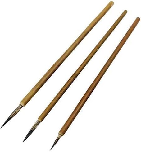 3Pcs Chinese Weasel Hair Hookline Pens for Watercolor Drawing, Small Medium Large Sizes in Kuwait