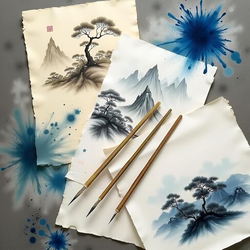 3Pcs Chinese Weasel Hair Hookline Pens for Watercolor Drawing, Small Medium Large Sizes in Kuwait