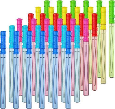 EagleStone 14.6" Giant Bubble Wands Bulk for Kids, 6 Pack Big Bubble Sticks with Refill Solution, Outdoor Summer Backyard Toddler Bubble Toys for Kids, Easter Basket Stuffers, Birthday Party Favors in Saudi Arabia