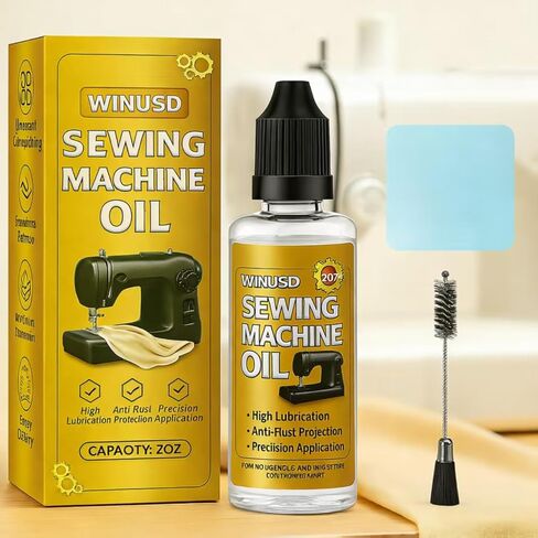 Sewing Machine Oil 2oz, Sewing Machine Accessories Lubricant Kit for Moving Parts of Manual or Electric Sewing Machines, Clear Light Machine Oil in Kuwait