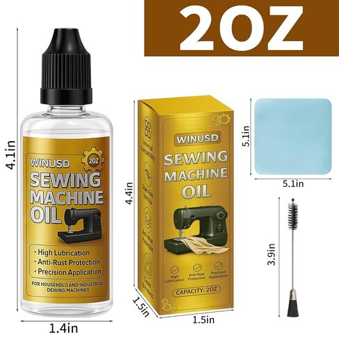 Sewing Machine Oil 2oz, Sewing Machine Accessories Lubricant Kit for Moving Parts of Manual or Electric Sewing Machines, Clear Light Machine Oil in Kuwait