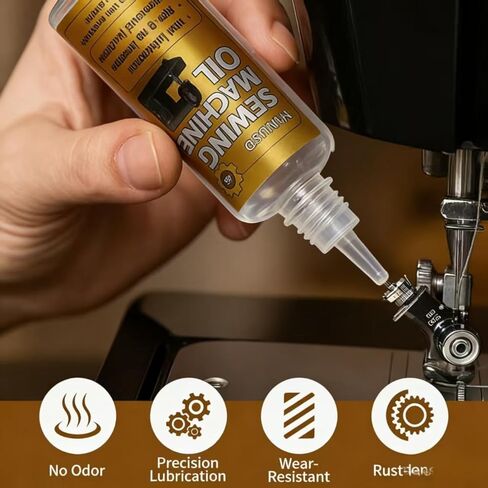 Sewing Machine Oil 2oz, Sewing Machine Accessories Lubricant Kit for Moving Parts of Manual or Electric Sewing Machines, Clear Light Machine Oil in Kuwait