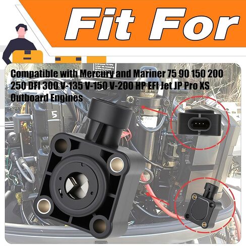 8M6005165 Throttle Position Sensor Indicator TPS Fit for Mercury and Mariner 75 90 115 150 200 225 250 DFI 300 V-135 V-150 V-175 V-200 HP EFI DFI Jet JP Pro XS PROMAX Outboard Engines 83295211 in Kuwait