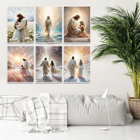 Paint by Numbers for Adults and Kids Beginner, Jesus Hugging Woman Christian Painting by Number Kits On Canvas, Number Artist Paint by Number Kit DIY Oil Painting Acrylic Paints, Home Wall Decor in Kuwait