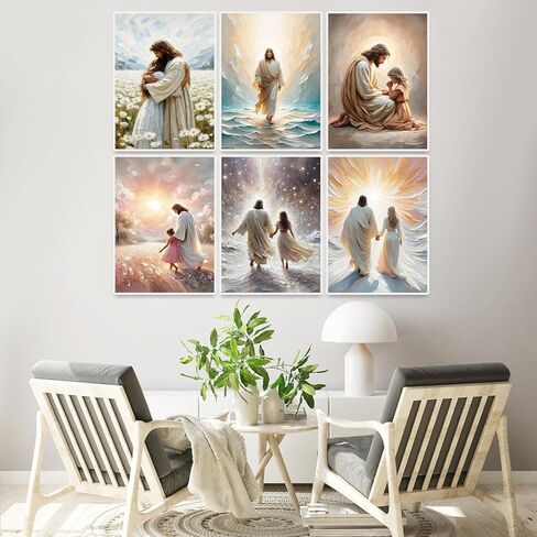 Paint by Numbers for Adults and Kids Beginner, Jesus Hugging Woman Christian Painting by Number Kits On Canvas, Number Artist Paint by Number Kit DIY Oil Painting Acrylic Paints, Home Wall Decor in Kuwait