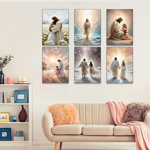 Paint by Numbers for Adults and Kids Beginner, Jesus Hugging Woman Christian Painting by Number Kits On Canvas, Number Artist Paint by Number Kit DIY Oil Painting Acrylic Paints, Home Wall Decor in Kuwait