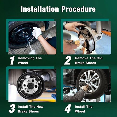 set of 4 Parking Brake Shoe Rear Set Replacement fits Honda CR-V 2.4L 2007 2008 2009 2010 2011 2012 2013 2014 2015 2016, fits Acura RDX 3.5L 2013 2014 2015 2016 2017 2018 in Kuwait
