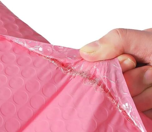 مغلفات فقاعية مقاومة للماء [10 عبوات] 6 بوصة × 9 بوصة #0 أظرف شحن مبطنة بالبولي الوردي أكياس تغليف مبطنة ذاتية الغلق in Kuwait