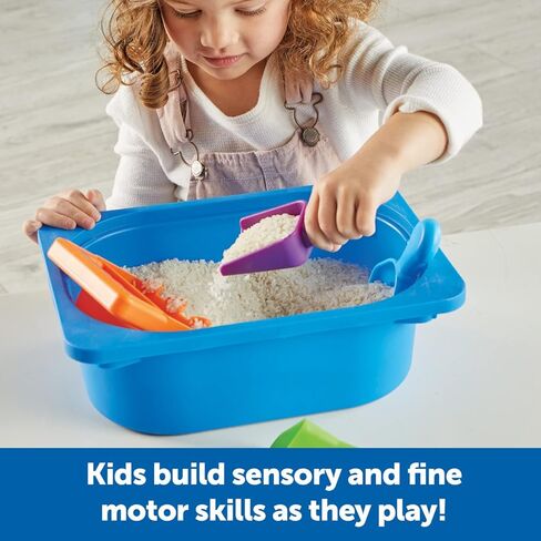 Learning Resources Helping Hands Sensory Scoops - Fidget Sand Toys, Water Bin Play, Tool Set, Fine Motor Games, Toddler Daycare Essentials, Preschool Sensory Bin Toys, Outdoor Toys for Toddlers 3-5 in Kuwait