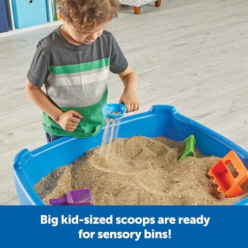 Learning Resources Helping Hands Sensory Scoops - Fidget Sand Toys, Water Bin Play, Tool Set, Fine Motor Games, Toddler Daycare Essentials, Preschool Sensory Bin Toys, Outdoor Toys for Toddlers 3-5 in Kuwait
