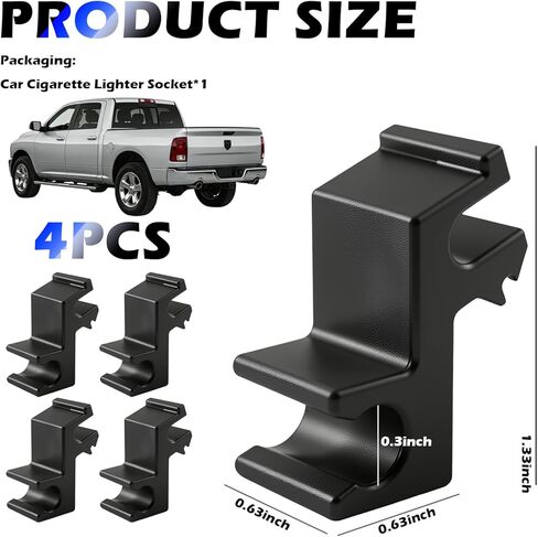 4PCS Tonneau Cover Clamps for Prop Rod Fixtion,Tnneau Cover Clips Replacement with 0.3 Inch Diameter Hole,No-Drill Installation Tonneau Covers Parts for Truck Upgrades and Maintain in Kuwait