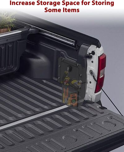 صندوق تخزين قسم البضائع من SAUTVS مع قفل رمز لملحقات Ford Maverick XL 2022-2025، صندوق تخزين منظم جانب الشاحنة الخلفية مع قفل أمان مكون من 3 أرقام، محمي بكلمة مرور in Kuwait