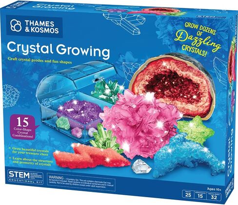 Thames & Kosmos Crystal Growing | STEM Experiment Kit | Grow Dozens of Dazzling, Colorful Crystals! | Learn about Crystallization & Conduct Classic Science Experiments | Make Crystal Geodes | Ages 10+ in Saudi Arabia
