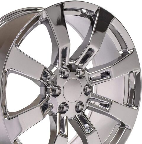 OE Wheels CA82 22 Inch Rims Fit Escalade Style 6x139.7 22x9 Chrome - Hollander 5409 (Set of 4) in Kuwait