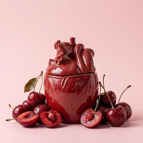 Sculpted Heart Candle Jar Silicone Mold,Candle Making Molds, Candle Vessels Silicone Moulds for Concrete Cement Gifts in Kuwait