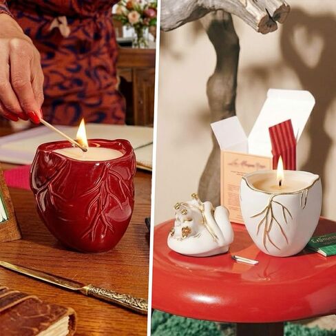 Sculpted Heart Candle Jar Silicone Mold,Candle Making Molds, Candle Vessels Silicone Moulds for Concrete Cement Gifts in Kuwait