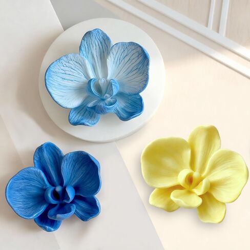 Phalaenopsis Orchid Flower Silicone Candle Mold,Orchids Flowers Balls Epoxy UV Resin Molds 3D Silicone Molds for Crafts Gummy Mold for Baking Making Chocolate Soap Wax Resin Casting DIY Aromatherapy in Kuwait