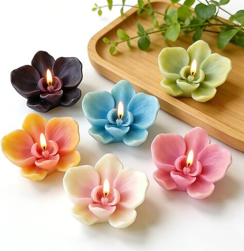 Phalaenopsis Orchid Flower Silicone Candle Mold,Orchids Flowers Balls Epoxy UV Resin Molds 3D Silicone Molds for Crafts Gummy Mold for Baking Making Chocolate Soap Wax Resin Casting DIY Aromatherapy in Kuwait