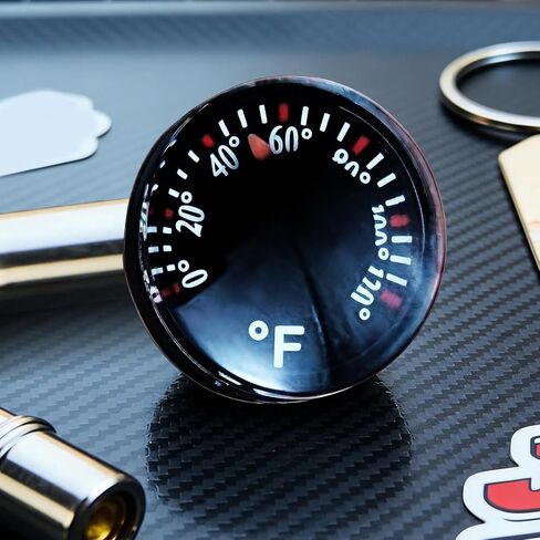 Mini Thermograph,Circular Real-Time Monitoring Clear Display,Car Interior Small Temperature Meter - for SUV RV Greenhouse Garden Kitchen Bedroom in Kuwait