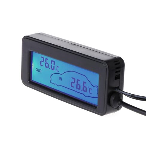 موازين الحرارة التشخيصية والاختبارية، شاشة LCD رقمية للسيارة، عداد داخلي خارجي مع كابل 1.5 متر داخل شاشة عرض درجة الحرارة الخارجية in Kuwait