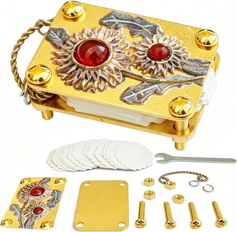 JDOQOKJ مكبس زهور معدني صغير مصنوع يدويًا، طقم ضغط زهور صغير، تصميم مصغر مطلي بالذهب، أنماط زهور مزخرفة (sunfwer2) in Kuwait