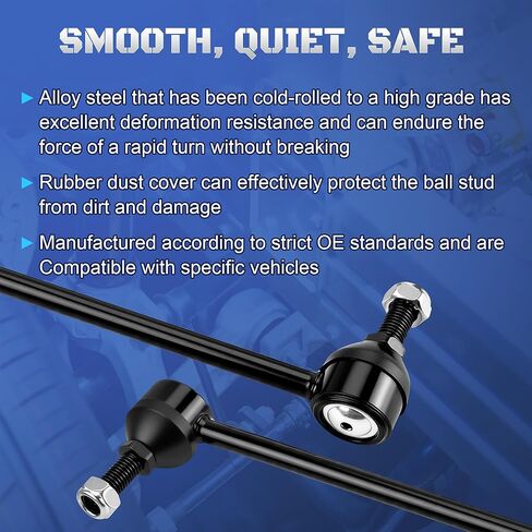 وصلات نهاية قضيب التثبيت الأمامي K7258 متوافقة مع 1996-2020 Dodge Grand Caravan & Chrysler Town and Country 2002 2003 2004 2005 2006 2007 2008 2009 2010 2011 2012 2013 2014 2015 2016، مجموعة من 2 in Kuwait