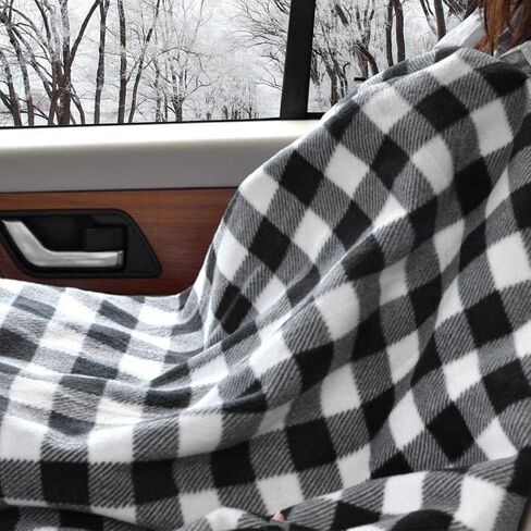 aqxreight Electric Car Blanket Heated 12V Fleece Travel Throw with Temperature for Cars, RVs, Office and Home Use in Saudi Arabia