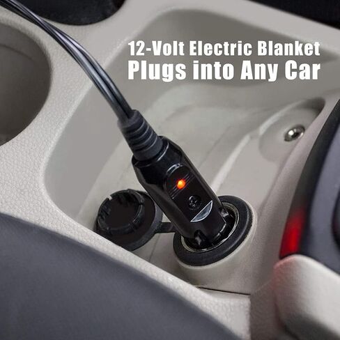 aqxreight Electric Car Blanket Heated 12V Fleece Travel Throw with Temperature for Cars, RVs, Office and Home Use in Saudi Arabia