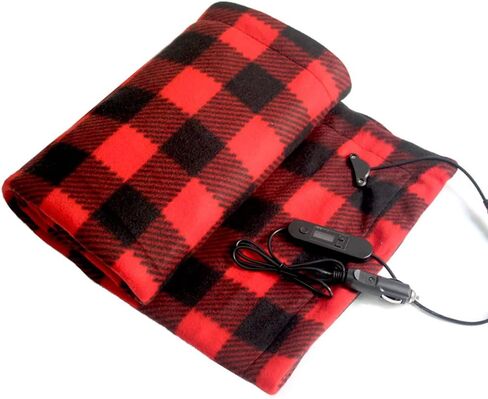aqxreight Electric Car Blanket Heated 12V Fleece Travel Throw with Temperature for Cars, RVs, Office and Home Use in Saudi Arabia