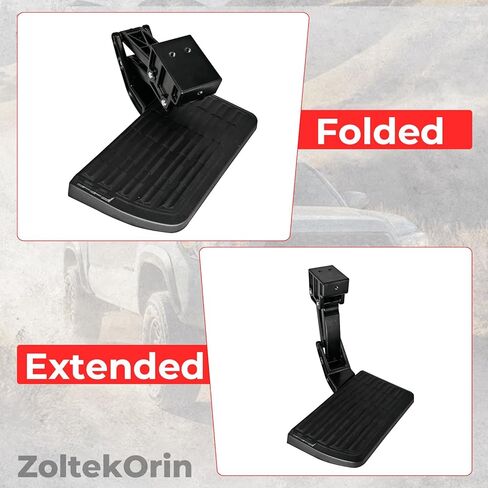 Retractable Bed Step for Toyota Tacoma 2012-2023, Tailgate Bumper Step Replace PT392-35100, Heavy Duty Aluminum Foldable Truck Step in Kuwait