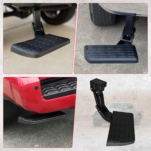 Retractable Bed Step for Toyota Tacoma 2012-2023, Tailgate Bumper Step Replace PT392-35100, Heavy Duty Aluminum Foldable Truck Step in Kuwait