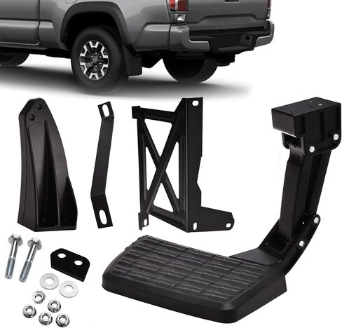 PT392-34140 Retractable Truck Bed Step Fit for 2014-2021 Toyota Tundra Rear Bumper Tailgate Step Heavy Duty Aluminum Bed Step Replace PT392-34140 in Kuwait