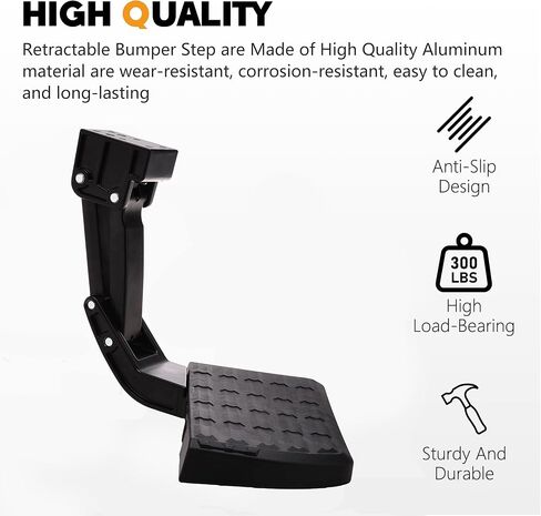 PT392-34140 Retractable Truck Bed Step Fit for 2014-2021 Toyota Tundra Rear Bumper Tailgate Step Heavy Duty Aluminum Bed Step Replace PT392-34140 in Kuwait