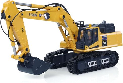TOUCAN RC HOBBY 1/50 حفار تحكم لاسلكي PC520 كهربائي RC حفار بناء مركبة نموذج نهائي مسارات معدنية وحدة أصوات للأعمار من 14 عامًا فما فوق in Kuwait