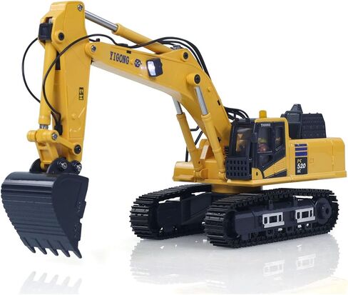 TOUCAN RC HOBBY 1/50 حفار تحكم لاسلكي PC520 كهربائي RC حفار بناء مركبة نموذج نهائي مسارات معدنية وحدة أصوات للأعمار من 14 عامًا فما فوق in Kuwait