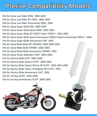 صمام الوقود 61338-02 بيتكوك يناسب هارلي ديفيدسون FLSTF FXDL FLHT FLST FXSTB FLHR FXST 2002-2006، مخرج بيتكوك الأيسر in Kuwait