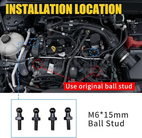 Engine Cover Compatible with 2022-2024 Ford Maverick 2.0L EcoBoost Engine Under Hood Noise Insulation Cover Dustproof Protection with Oil Fill Dipstick Access for 2023 Maverick Gas Accessories in Kuwait