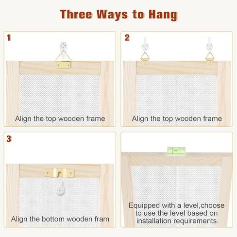 5 Sets Stretcher Bars for Needlework, Wooden Canvas Stretcher Bars with 100 Tacks & 3 Type Hooks, 5 Sizes 20pcs Needlepoint Stretcher Bars Needlepoint Embroidery Stitch Frame Set for Crafts Art in Kuwait