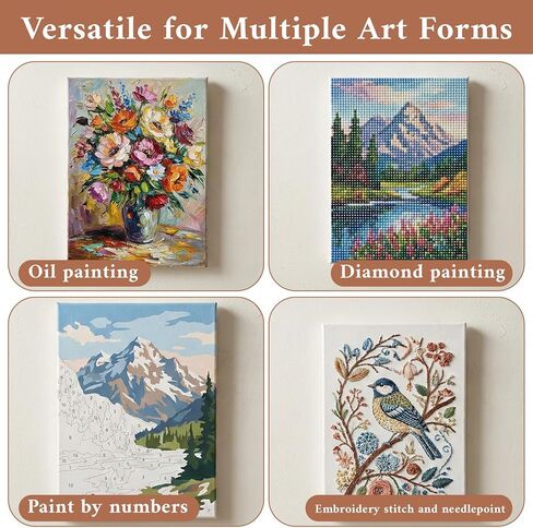 6 Pack 12"x16" DIY Wood Canvas Stretcher Bars, Solid Wood & Iron Frame Kits for Gallery Wrap Oil Painting, Canvas Art, Posters, and Needlepoint – Easy to Assemble (12" x 16") in Kuwait