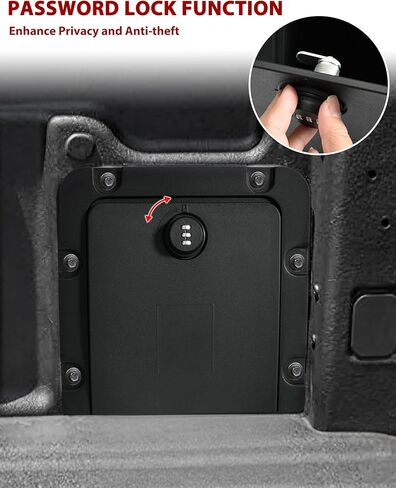 SAUTVS Bed Security Lockbox Cover with Code Lock for Ford Maverick XL, Rear Side Organizer Storage Box Panel Cargo Storage Bin Cover for 2022-2025 Ford Maverick Accessories, Password Protected in Kuwait
