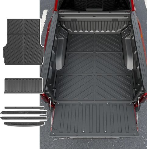 xipoqix 4PCS Truck Bed Rail Cap Compatible with 2023-2026 Chevy Colorado GMC Canyon Truck Side Tailgate Rail Protectors Cover Replacement for 2023-2026 Chevy Colorado Accessories in Kuwait
